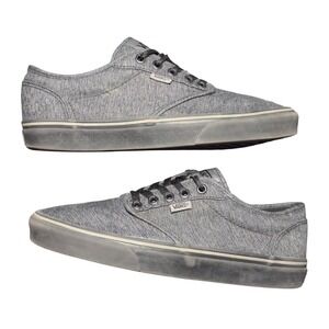 Vans Atwood Sneaker Mens Size 8 Gray Excellent Low Top‎ Skate Shoes Heathered